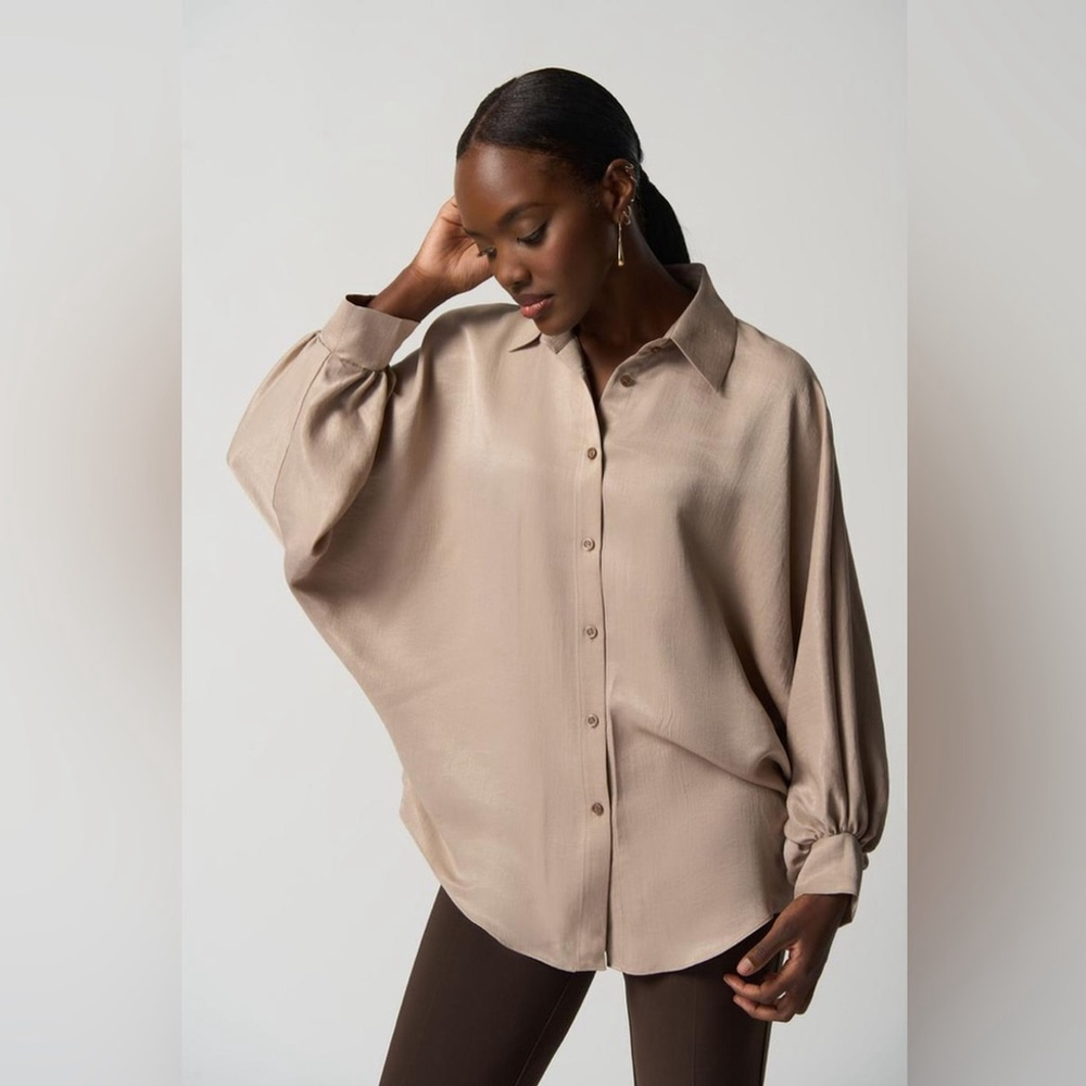 Joseph Ribkoff Button-Down Boxy Blouse Size 4